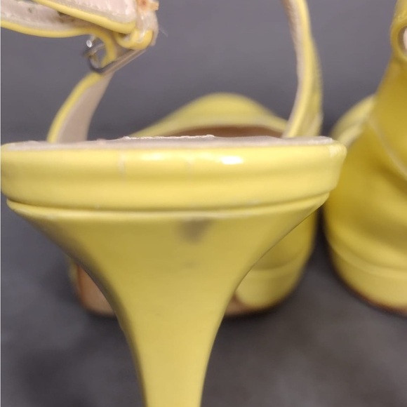 LK Bennett Yellow Slingback Heels size 8.5 pre owned Exellent condition - Picture 5 of 12